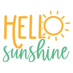 Tee Shirt Printed Summer Hello Sunshine