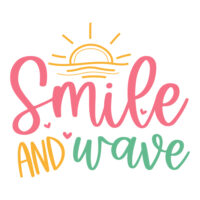 Tee Shirt Printed Summer Smile & Wave