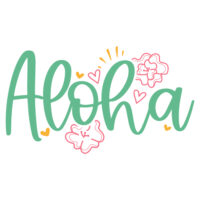 Tee Shirt Printed Summer Aloha