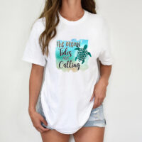 Tee Shirt Printed Summer Tides Are Calling