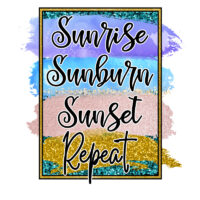 Alternative view of Tee Shirt Printed Summer Sunrise Sunburn Sunset Repeat