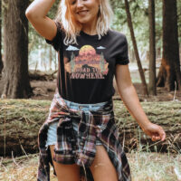 Tee Shirt Printed Vintage Road to Nowhere