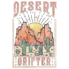 Tee Shirt Printed Vintage Desert Drifter