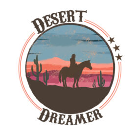 Tee Shirt Printed Vintage Desert Dreamer