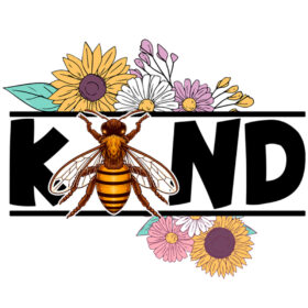 Tee Shirt Printed Vintage Bee Kind
