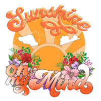 Tee Shirt Printed Vintage Sunshine On My Mind