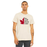 Alternative view of Tee Shirt Printed Canada Half Maple Leaf Red True North Strong & Free