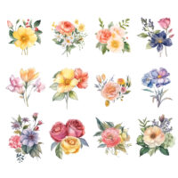 Alternative view of Ceramic Mug Printed WATERCOLOUR ART FLORALS BOUQUET Pick Your Design 11oz Capacity