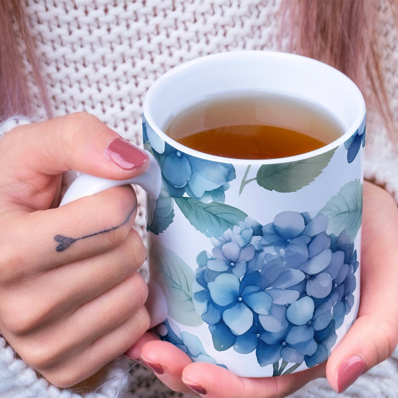 Ceramic Mug Printed SEAMLESS WRAP FLORALS Pick Your Design 15 oz Capacity - Image 3