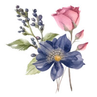 Tee Shirt Printed Beautiful Florals Watercolor Art #04