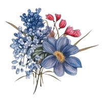 Tee Shirt Printed Beautiful Florals Watercolor Art #15