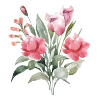 Tee Shirt Printed Beautiful Florals Watercolor Art #18