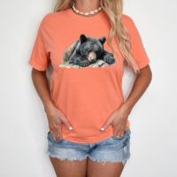 Alternative view of Tee Shirt Printed Beautiful Art Black Bear Watercolor Art #05