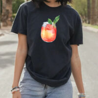 Alternative view of Tee Shirt Printed Beautiful Cocktails Watercolor Art #17