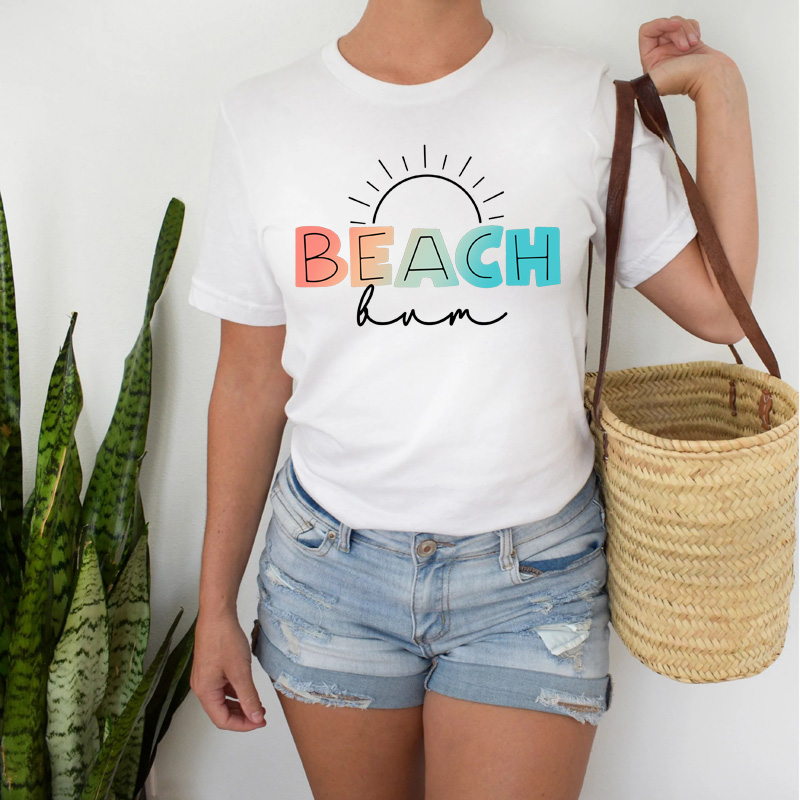 Tee Shirt Printed Lake Beach Bum FREE NAMEDROP - Image 3