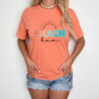 Tee Shirt Printed Lake Beach Bum FREE NAMEDROP