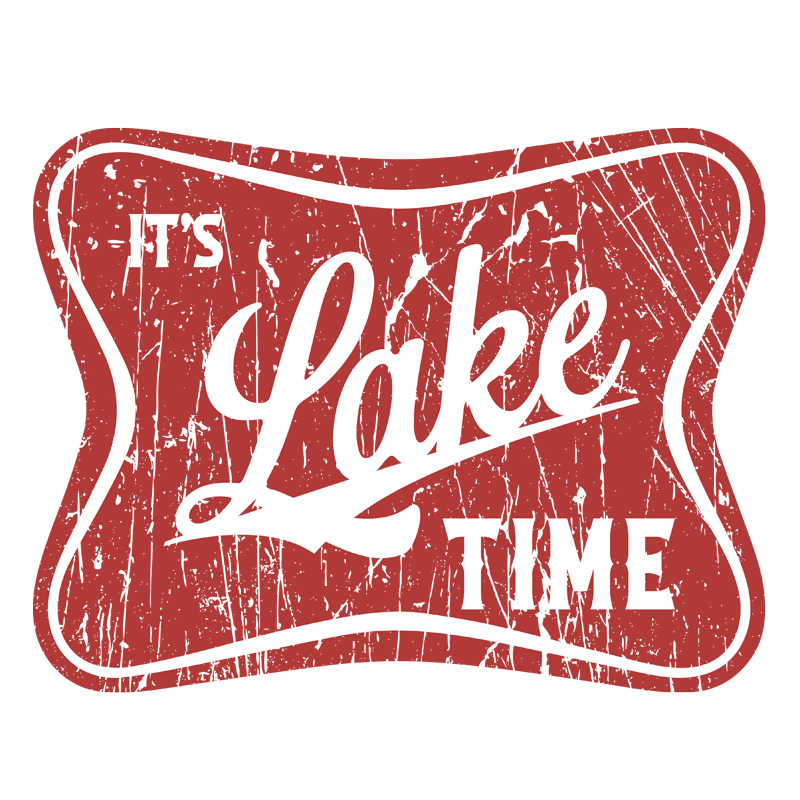 Tee Shirt Printed Lake It's Lake Time FREE NAMEDROP - Image 3