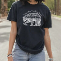 Tee Shirt Printed Canada Bear Side Always Take The Scenic Route White