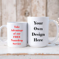 1 CUSTOM MUG 11oz Add Your Own Print-Ready Design *minimum order 12 units per artwork*