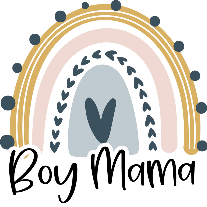 Tee Shirt Printed Sarcastic Humour Rainbow Arch Boy Mama