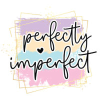 Tee Shirt Printed Sarcastic Humour Watercolor PERFECTLY IMPERFECT