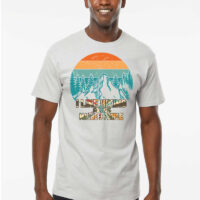 Alternative view of Tee Shirt Printed Outdoors Hiking I Like Hiking and Maybe 3 People Round Vintage Sunset