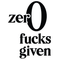 Tee Shirt Printed Adult Humour Explicit ZerO F*cks Given All Text B