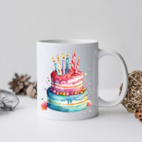 Tee Shirt Printed Beautiful Watercolor Art Pastel Birthday Celebration #19 - Image 3