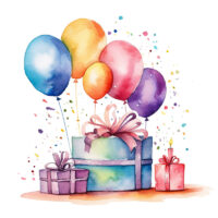 Tee Shirt Printed Beautiful Watercolor Art Pastel Birthday Celebration #06