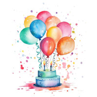 Tee Shirt Printed Beautiful Watercolor Art Pastel Birthday Celebration #07