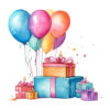 Tee Shirt Printed Beautiful Watercolor Art Pastel Birthday Celebration #11