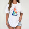 Tee Shirt Printed Beautiful Watercolor Art Pastel Birthday Celebration #14