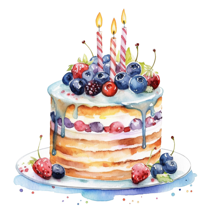Tee Shirt Printed Beautiful Watercolor Art Pastel Birthday Celebration #22