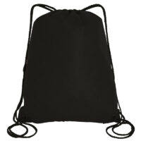 Alternative view of 16"W x 17.5"H 5oz Canvas Drawstring Sports Backpack All Black PICK A DESIGN FROM OUR SHIRTS CATALOGUE - Go to the shirt design you like, SAVE the jpeg and attach the image file here