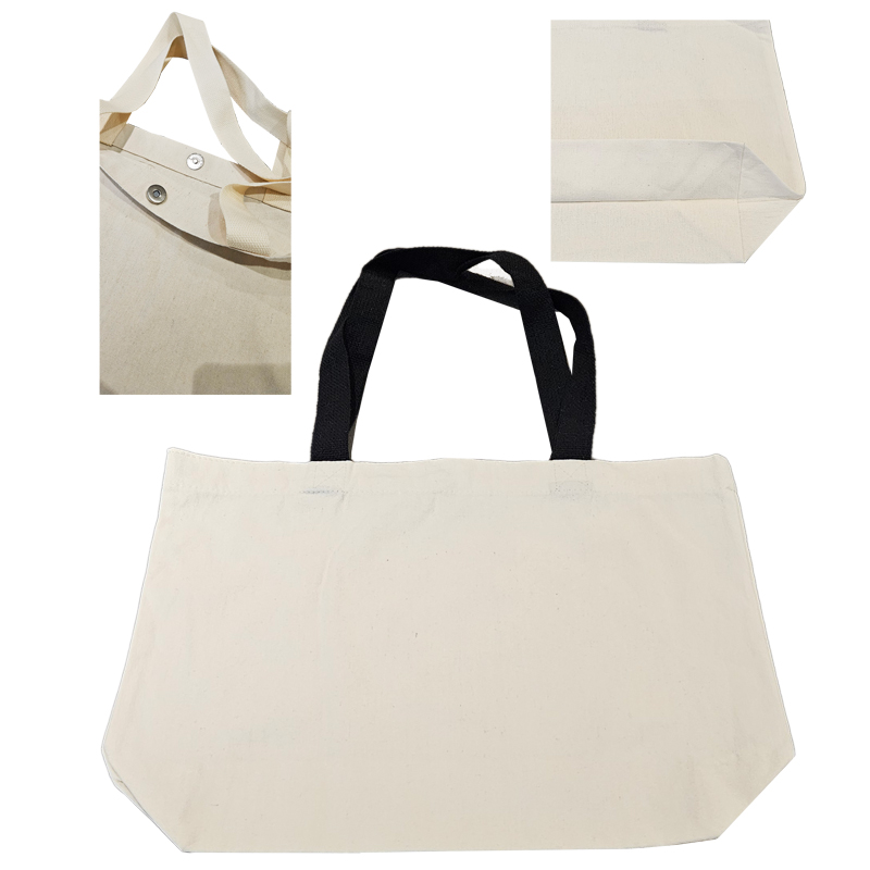 18”W x 5"D x 14”H 8 oz Cotton Canvas Fashion Bag with Magnetic Button Black Straps PICK A DESIGN FROM OUR SHIRTS CATALOGUE - Go to the shirt design you like, SAVE the jpeg and attach the image file here - Image 6