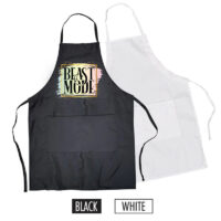Alternative view of 22.5”x30” 8oz Polyester Cotton Adjustable Bib Apron Adult BLACK & WHITE Mix PICK A DESIGN FROM OUR SHIRTS CATALOGUE - Go to the shirt design you like, SAVE the jpeg and attach the image file here