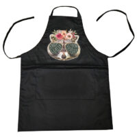 22.5”x30” 8oz Polyester Cotton Adjustable Bib Apron Adult Solid Black PICK A DESIGN FROM OUR SHIRTS CATALOGUE - Go to the shirt design you like, SAVE the jpeg and attach the image file here