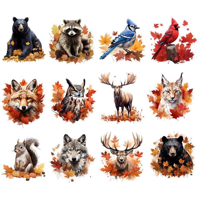 Ceramic Mug Printed 6 Designs WILDLIFE WOODLAND ANIMALS MAPLE LEAVES 6 Designs GROUP A 11oz Capacity *minimum order 6 mugs* (order in increments of 6) - Image 6