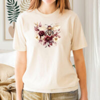 Alternative view of Tee Shirt Printed Bee Watercolour Art Majestic Bees #09