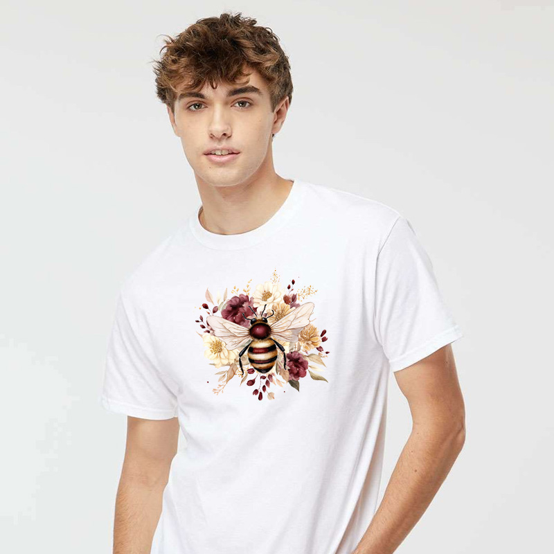 Tee Shirt Printed Bee Watercolour Art Majestic Bees #10