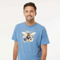 Alternative view of Tee Shirt Printed Bee Watercolour Art Majestic Bees #11
