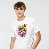 Tee Shirt Printed Bee Watercolour Art Three Honey Bees