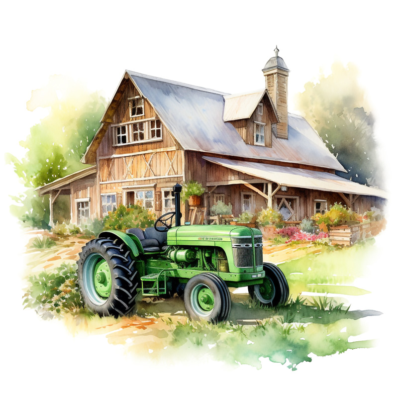 Tee Shirt Printed Farm Life Farm Equipment - Tractors #04 - Image 2