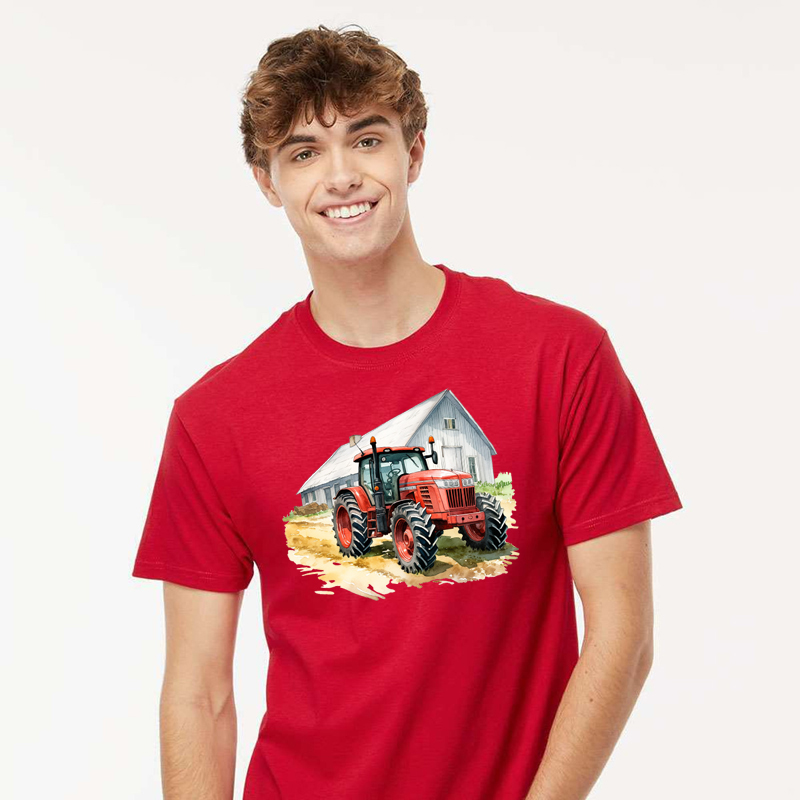 Tee Shirt Printed Farm Life Farm Equipment - Tractors #09