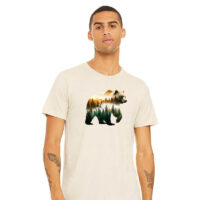 Alternative view of Tee Shirt Printed WILDLIFE WOODLAND ANIMALS Silhouette Bear Mountains 6 Designs Group
