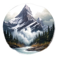 Tee Shirt Printed Adventure Outdoors Canadian Rockies #01