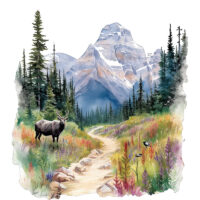 Alternative view of Tee Shirt Printed Adventure Outdoors Canadian Rockies #02