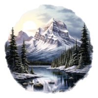 Tee Shirt Printed Adventure Outdoors Canadian Rockies #04