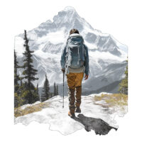 Alternative view of Tee Shirt Printed Adventure Outdoors Canadian Rockies #07