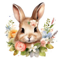 Alternative view of Tee Shirt Printed Watercolour Art Easter Bunnies #04